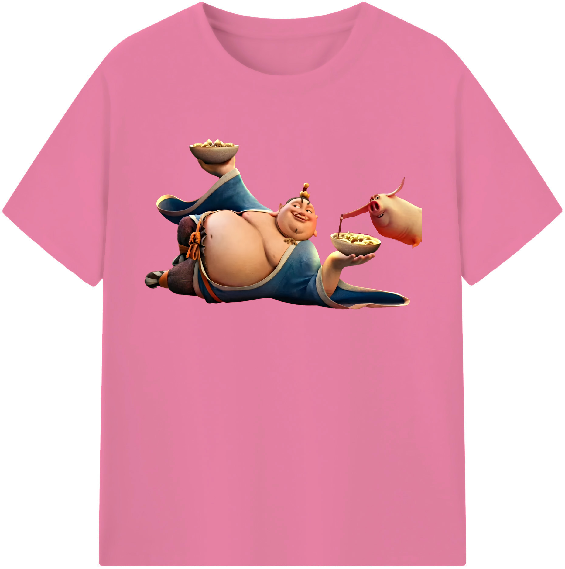 （画像用） Ne Zha 2 ナタ 魔童の大暴れ 綿100％半袖Tシャツ（フロントプリント）